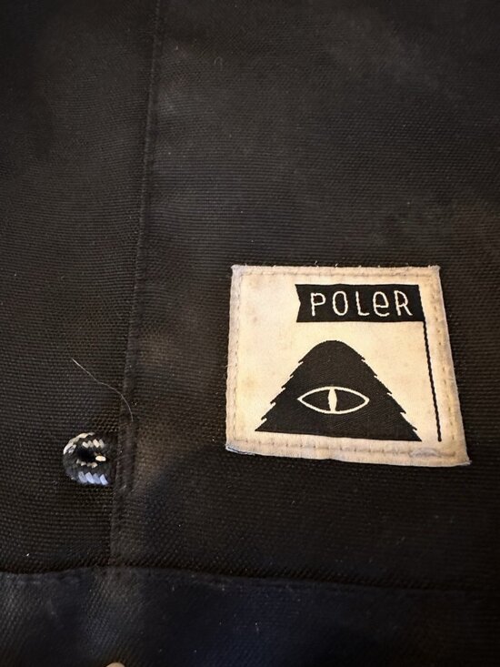 Vintage Poler Outdoor Stuff Backpack Roll Top Backpack Black & Orange - Picture 2 of 9